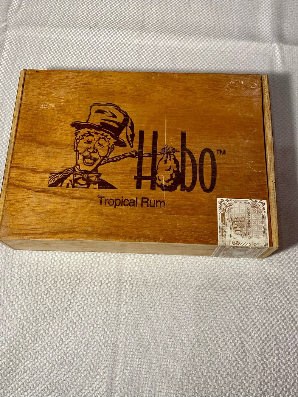 HOBO Wooden Cigar Box with Dark Brown Logo
